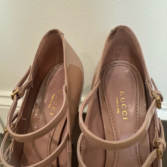 Pre owned Gucci Vernice Crystal DK Cipria Heels size 37.5 - Picture 8 of 12